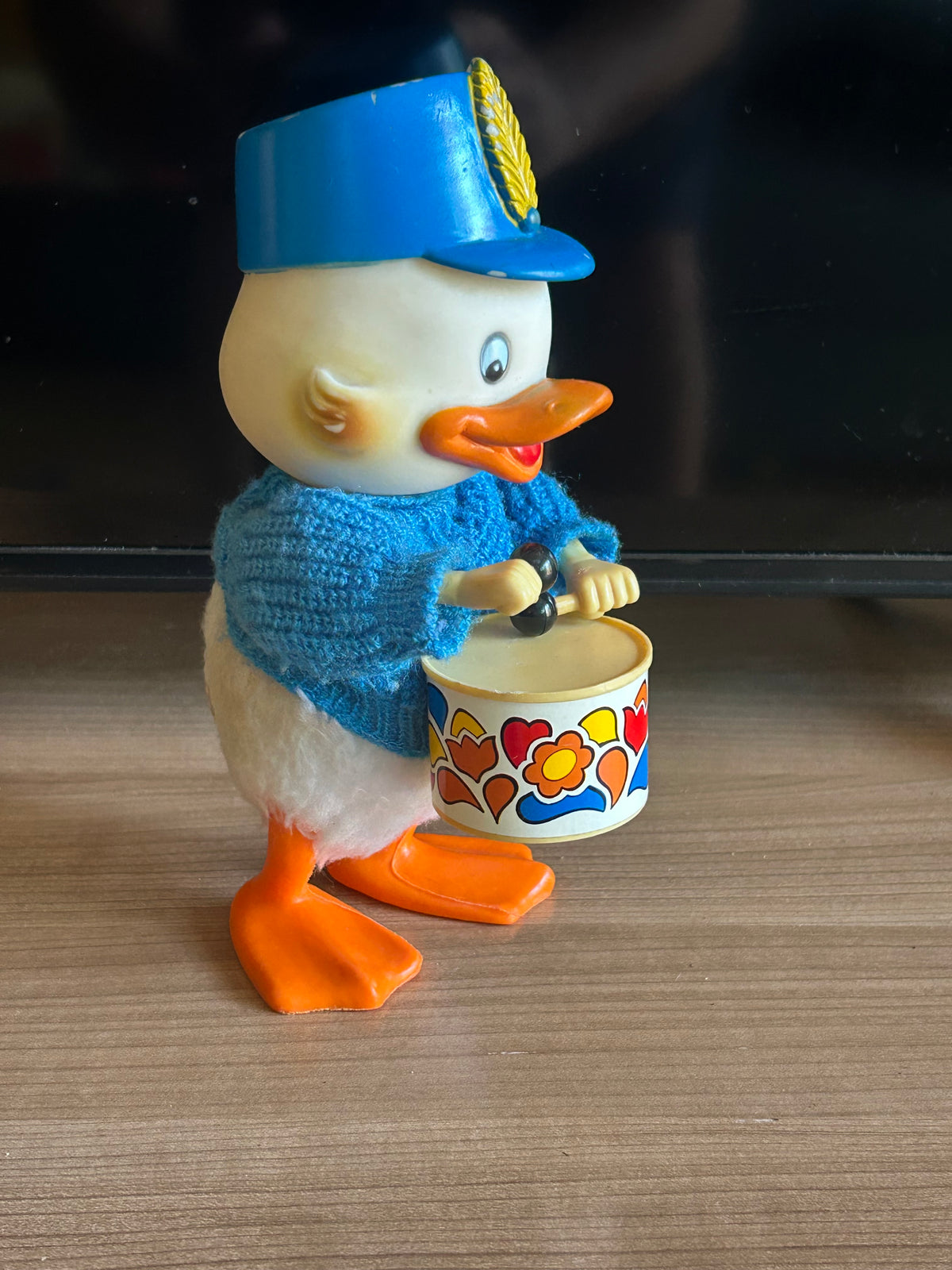 Pato tamborilero Juanito – Juguete mecánico vintage años 70