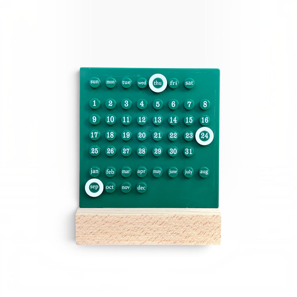 Calendario Perpetuo de sobremesa Beige / Verde
