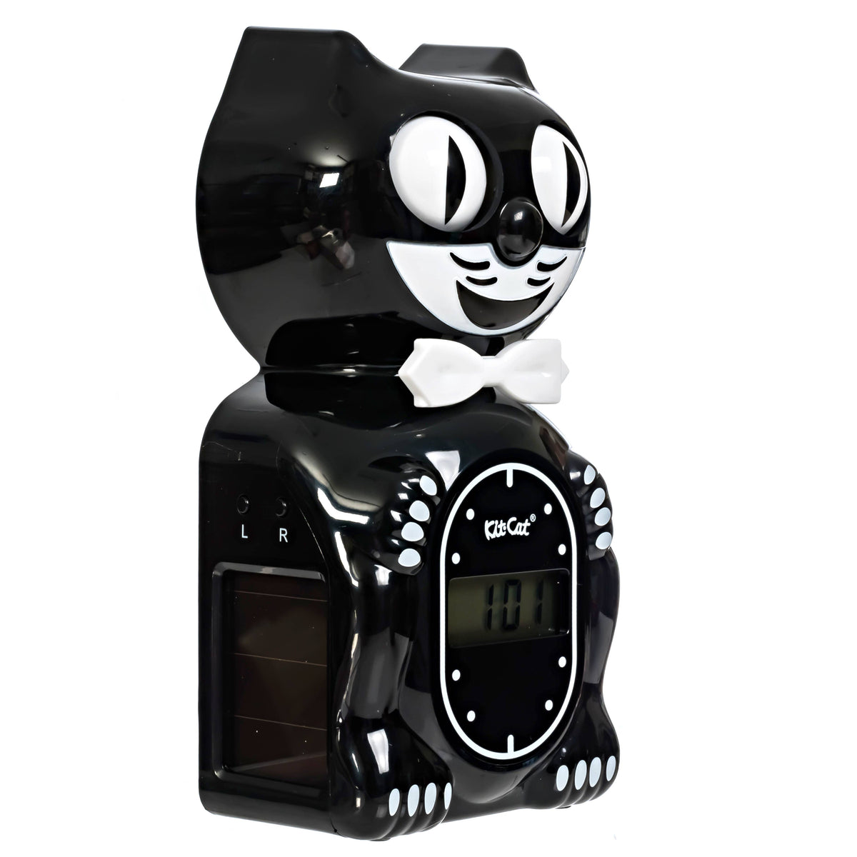 Kit-Cat Klock Reloj Despertador Digital Solar – Clásico Negro