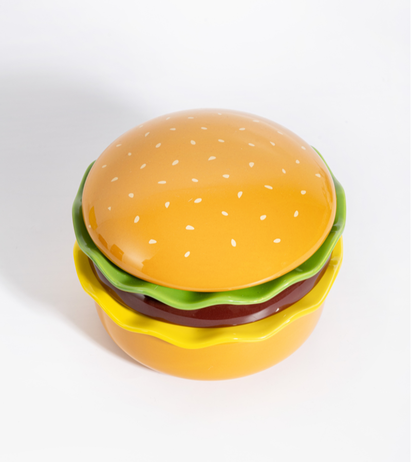 Juego de platos de hamburguesa
