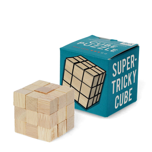Rompecabezas de cubos de madera