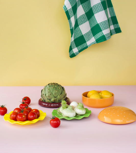 Juego de platos de hamburguesa