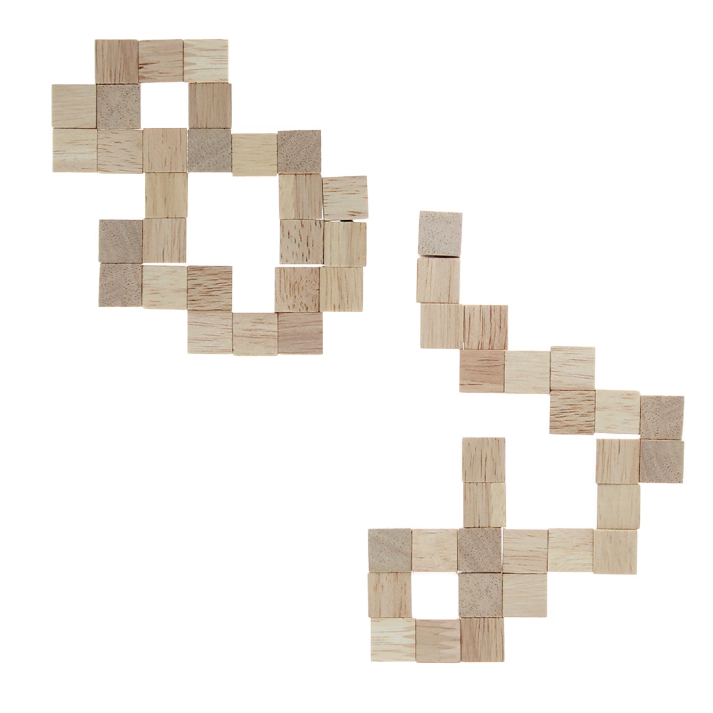 Rompecabezas de cubos de madera