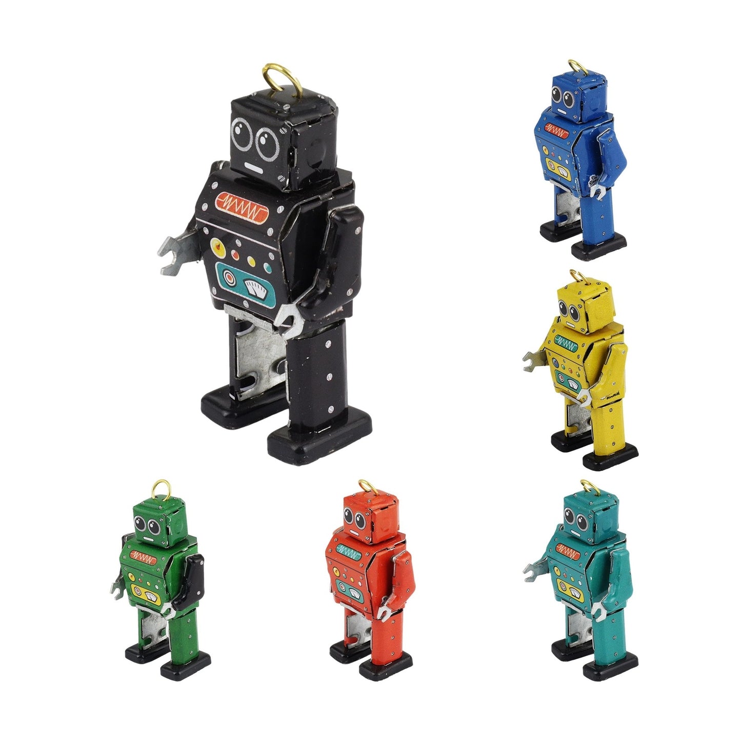 Mini robots de hojalata