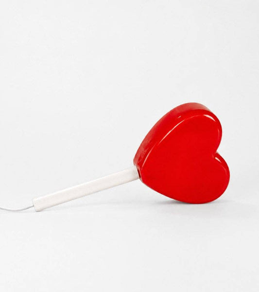 Lámpara en forma de piruleta con corazón para colgar