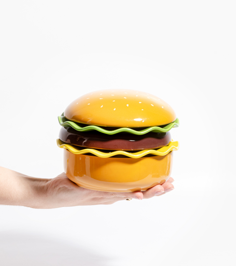 Juego de platos de hamburguesa