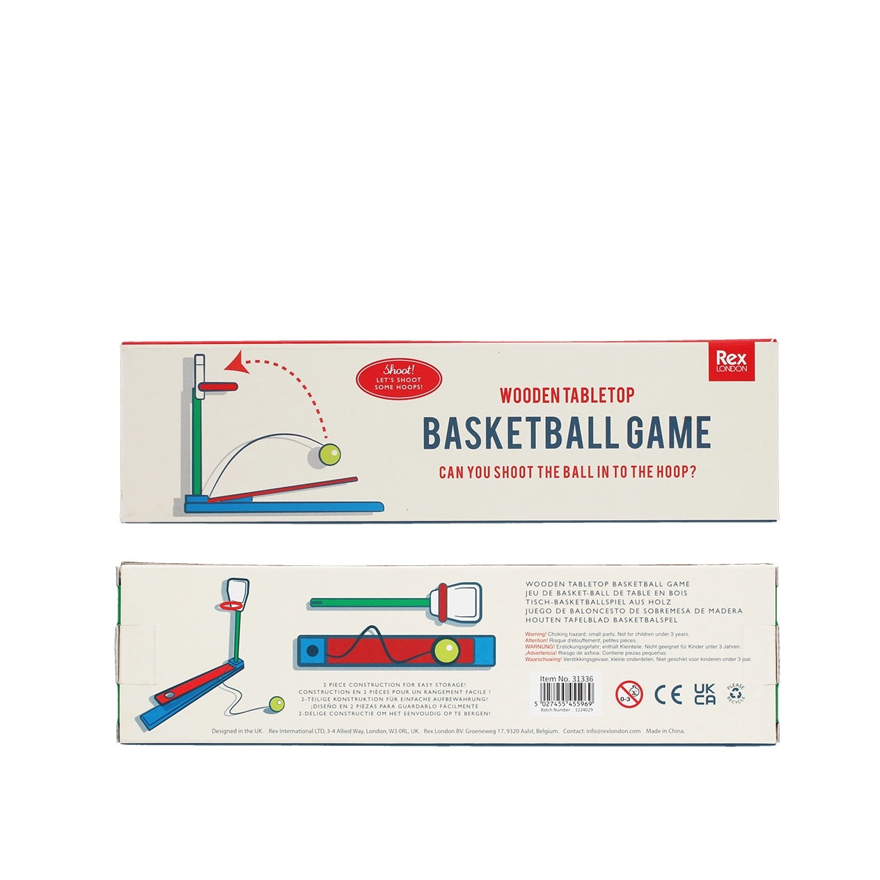 Juego de baloncesto de mesa de madera - Rex London