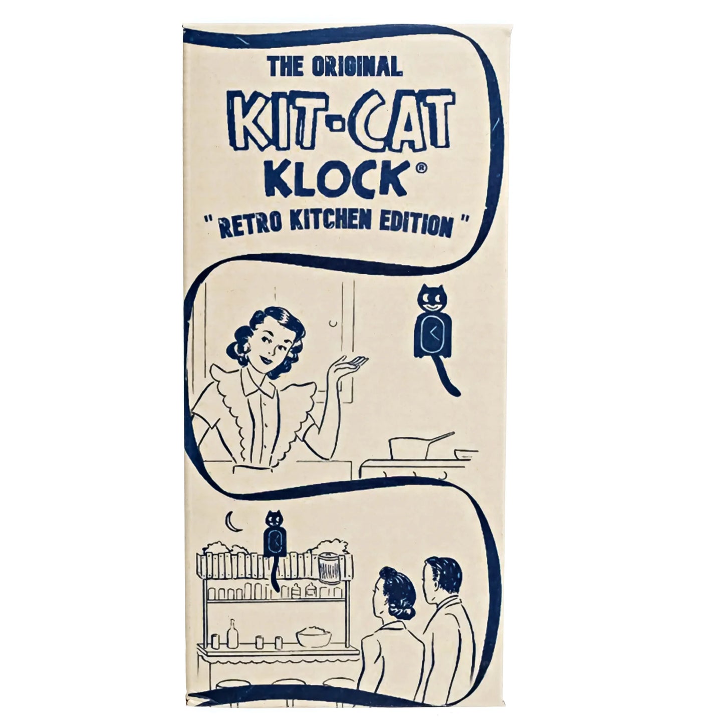 Kit-Cat Klock Retro Negro para Cocina
