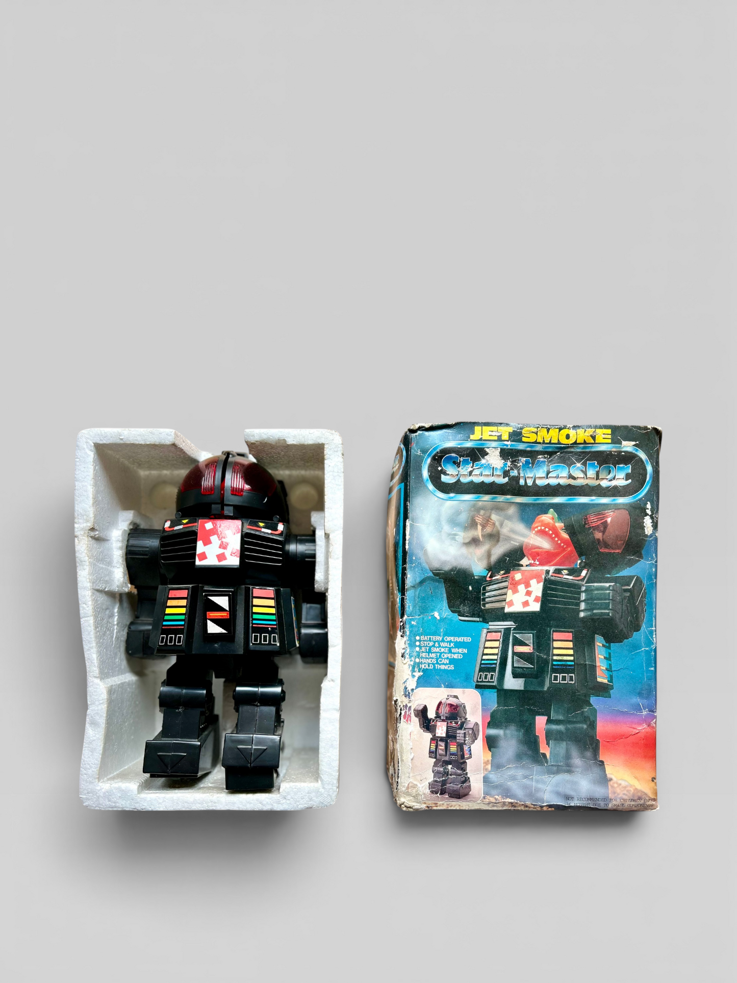 Jet Smoke Star Master · Robot a pilas años 80s