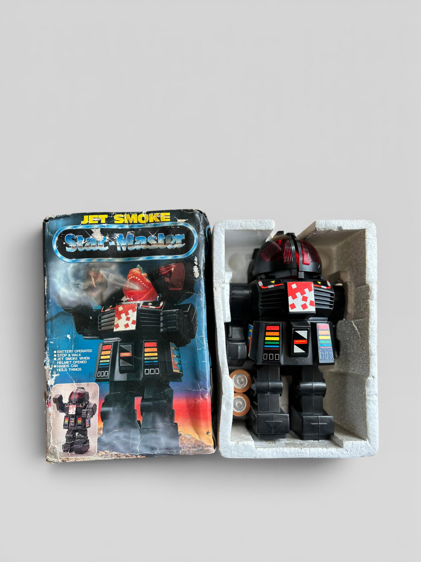 Jet Smoke Star Master · Robot a pilas años 80s