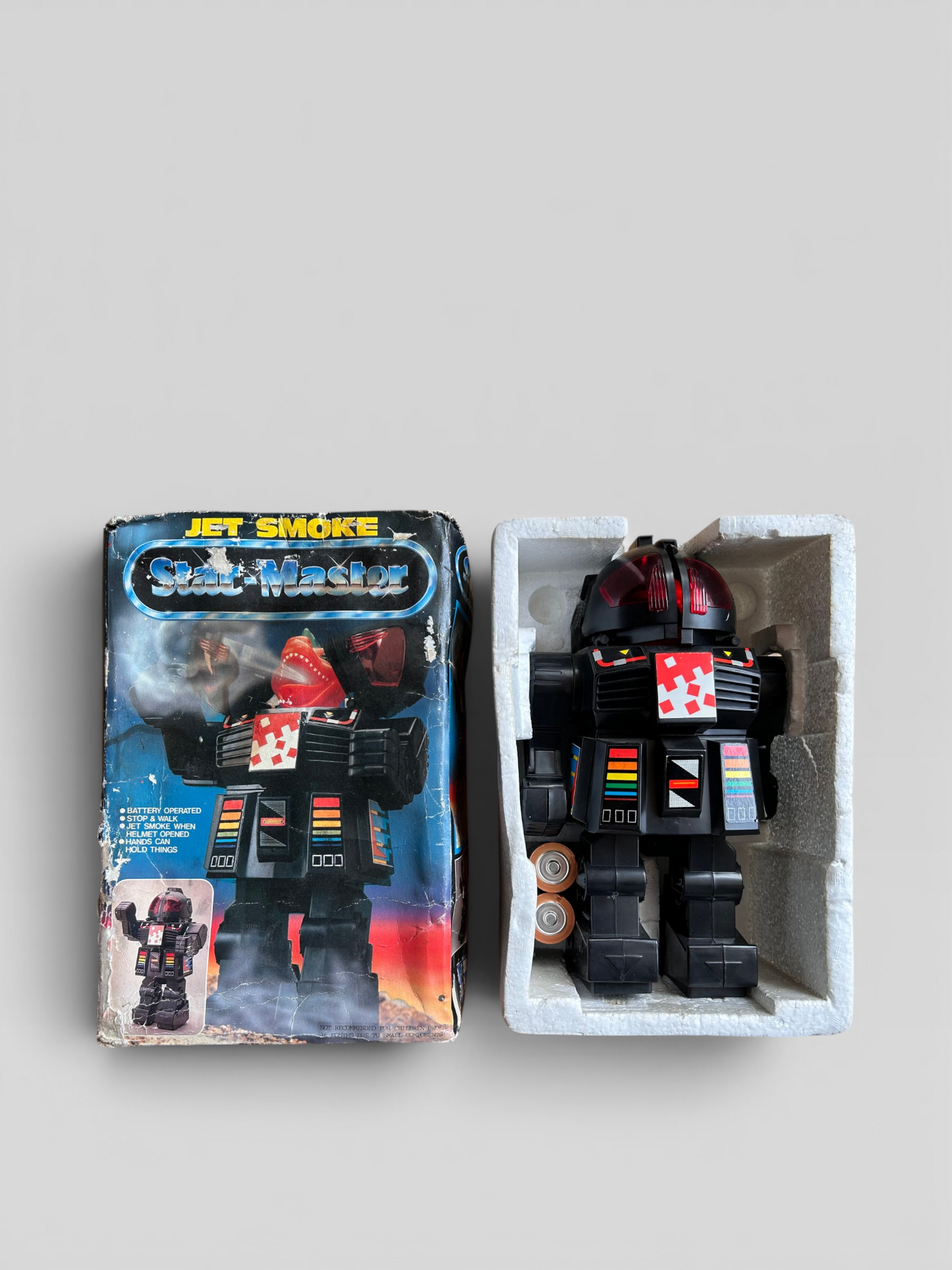 Jet Smoke Star Master · Robot a pilas años 80s