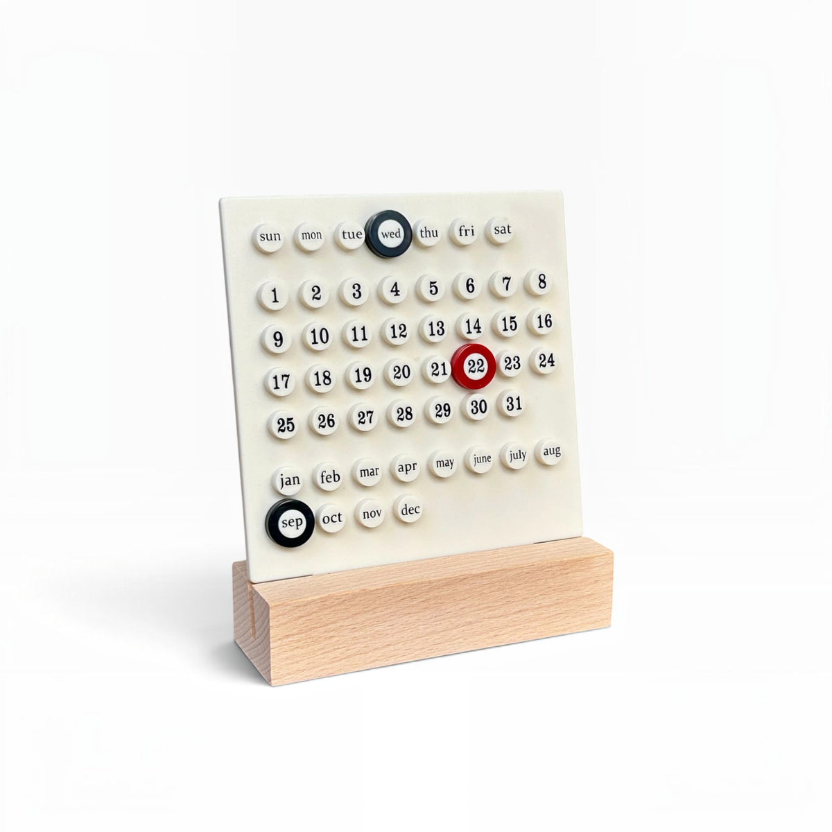 Calendario Perpetuo de sobremesa Beige / Verde