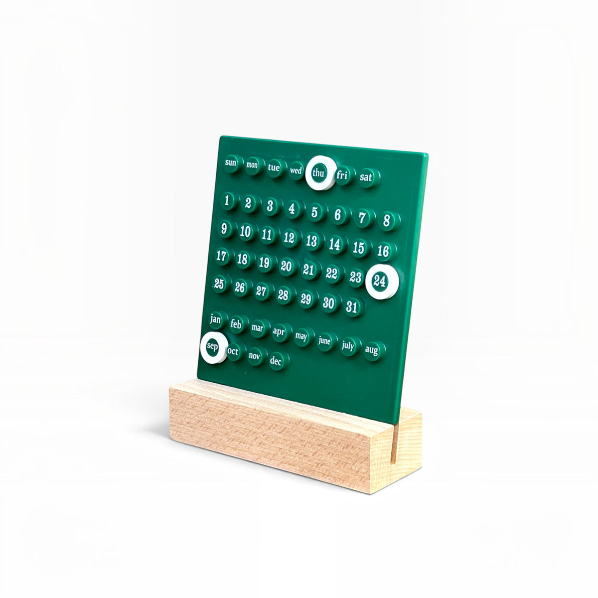 Calendario Perpetuo de sobremesa Beige / Verde