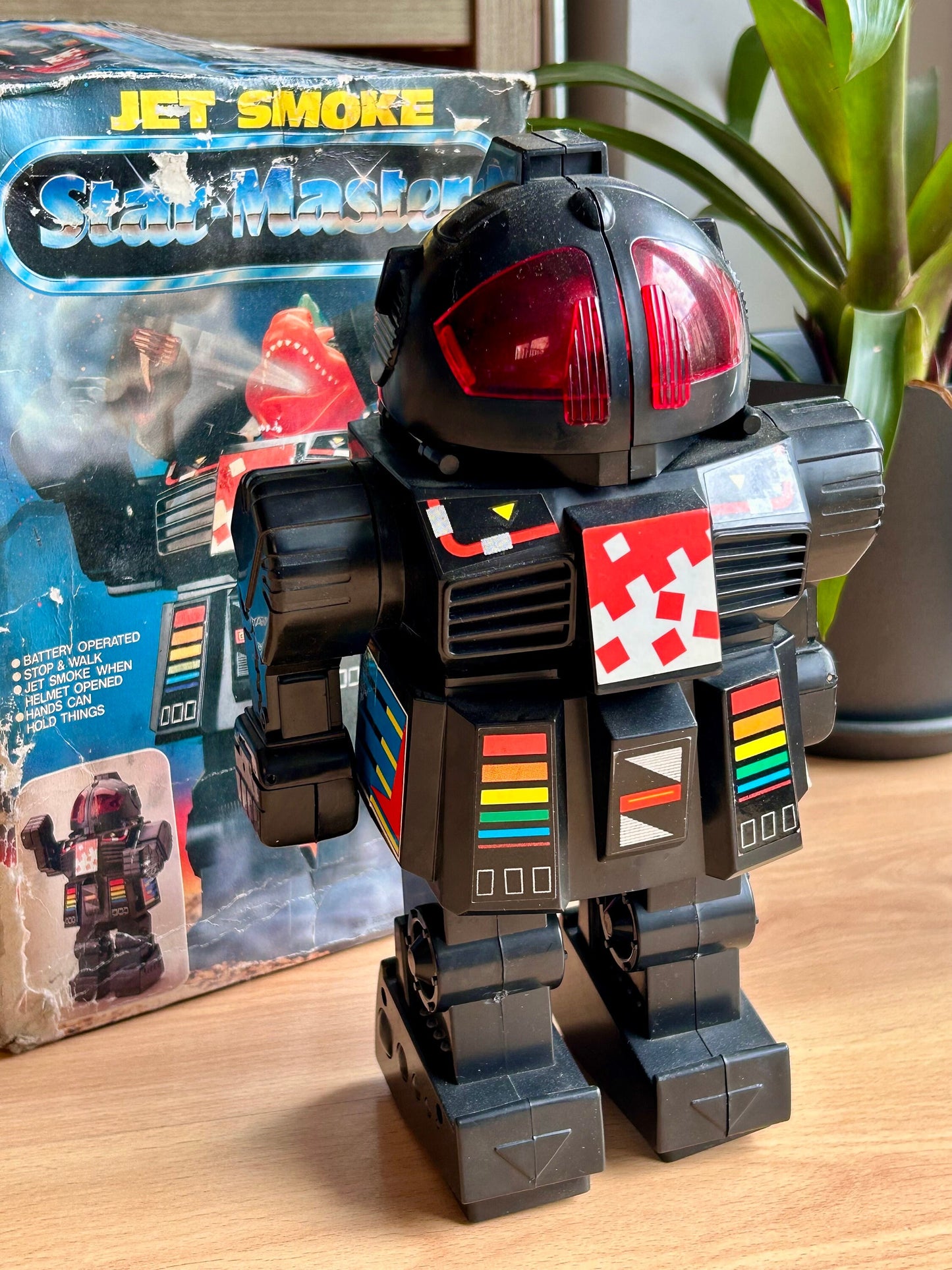 Jet Smoke Star Master · Robot a pilas años 80s