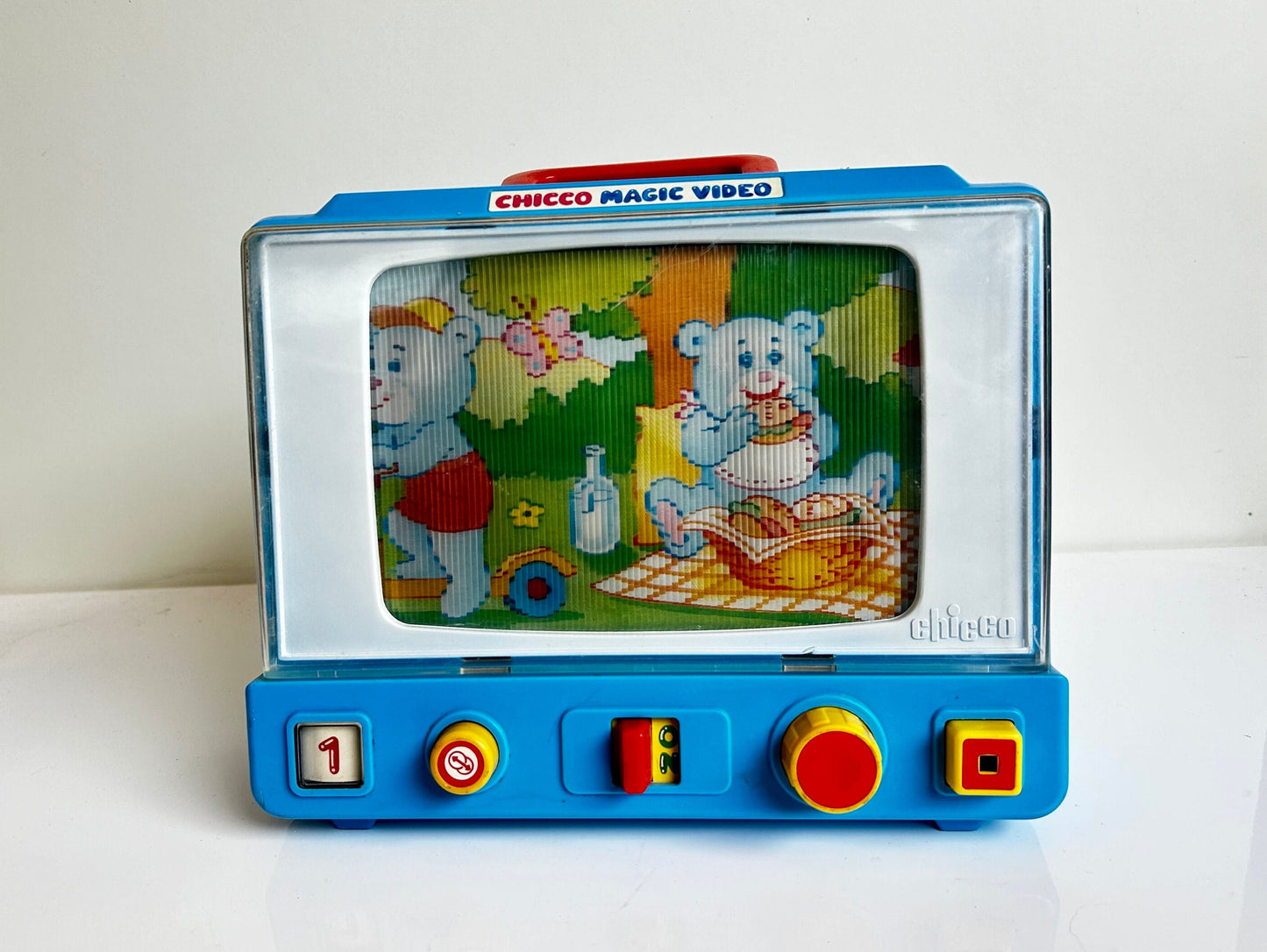 Chicco Magic Video · TV juguete lenticular 80s