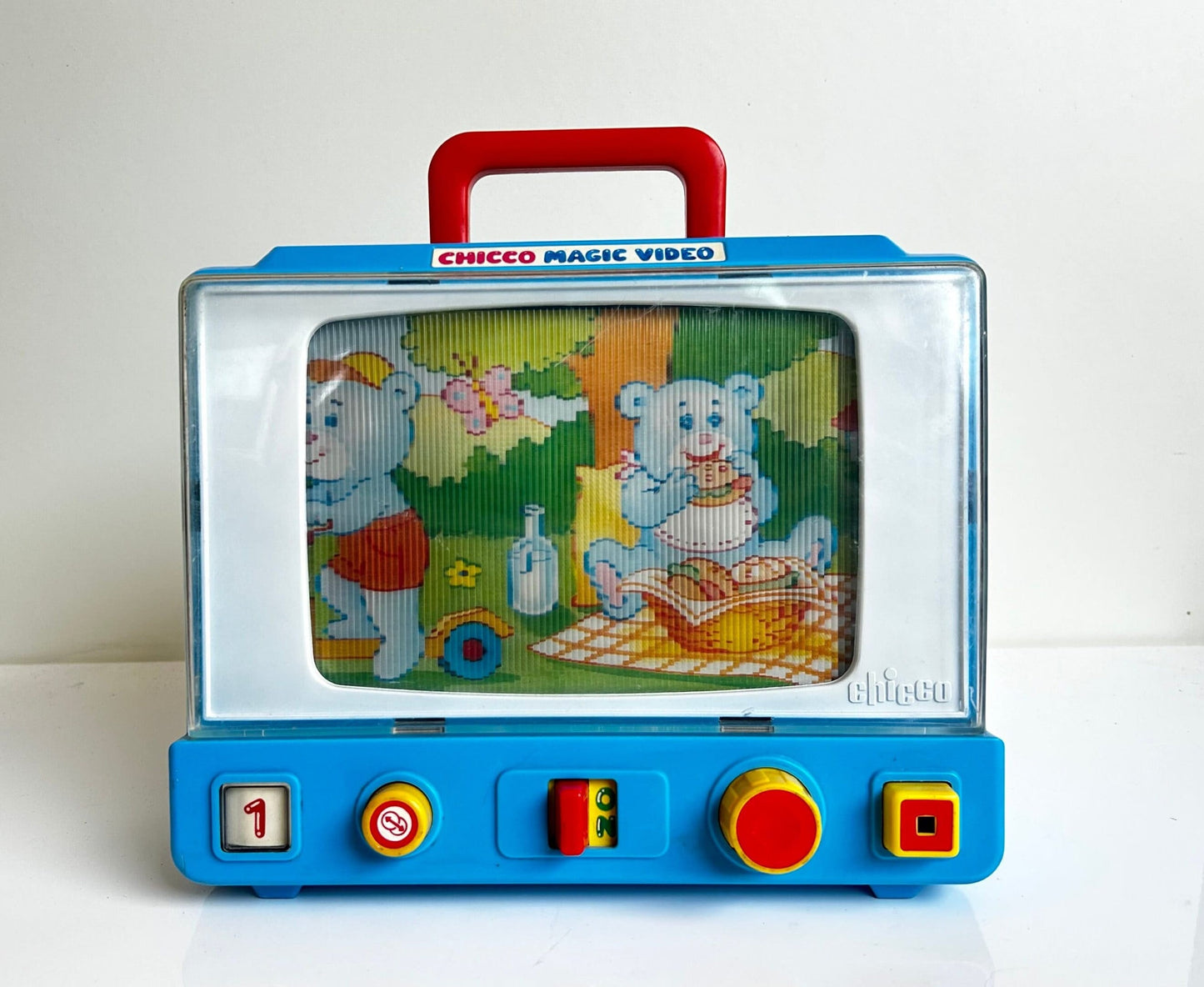 Chicco Magic Video · TV juguete lenticular 80s