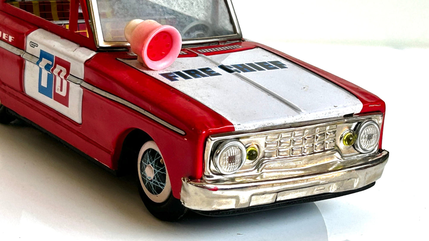 Fire Chief · Coche bomberos hojalata años 70s