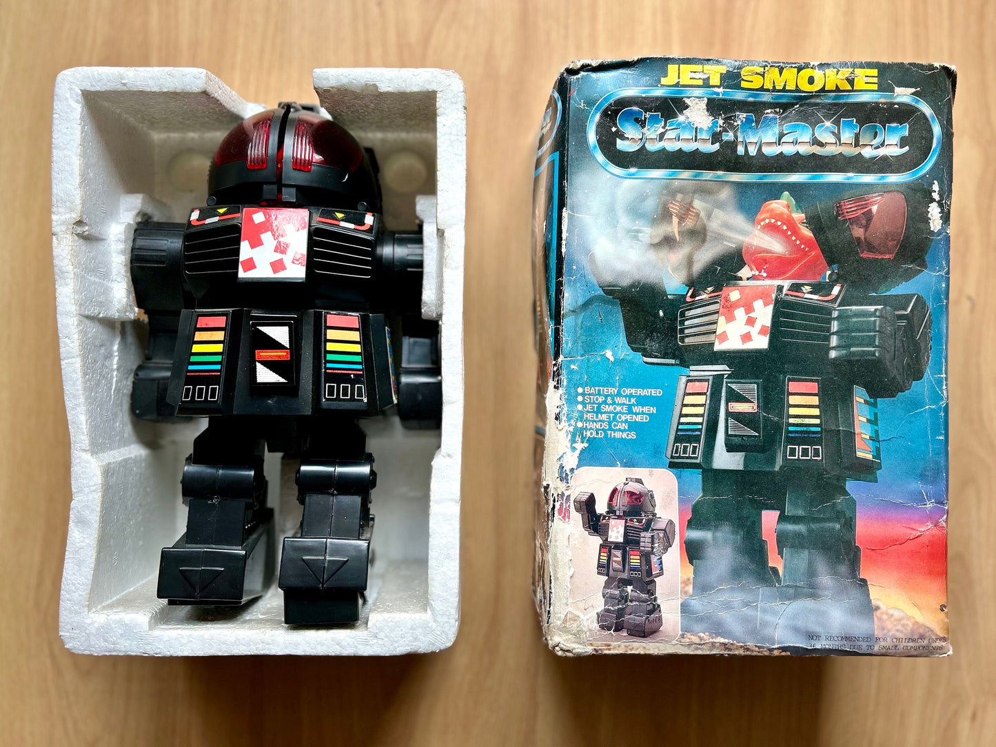 Jet Smoke Star Master · Robot a pilas años 80s