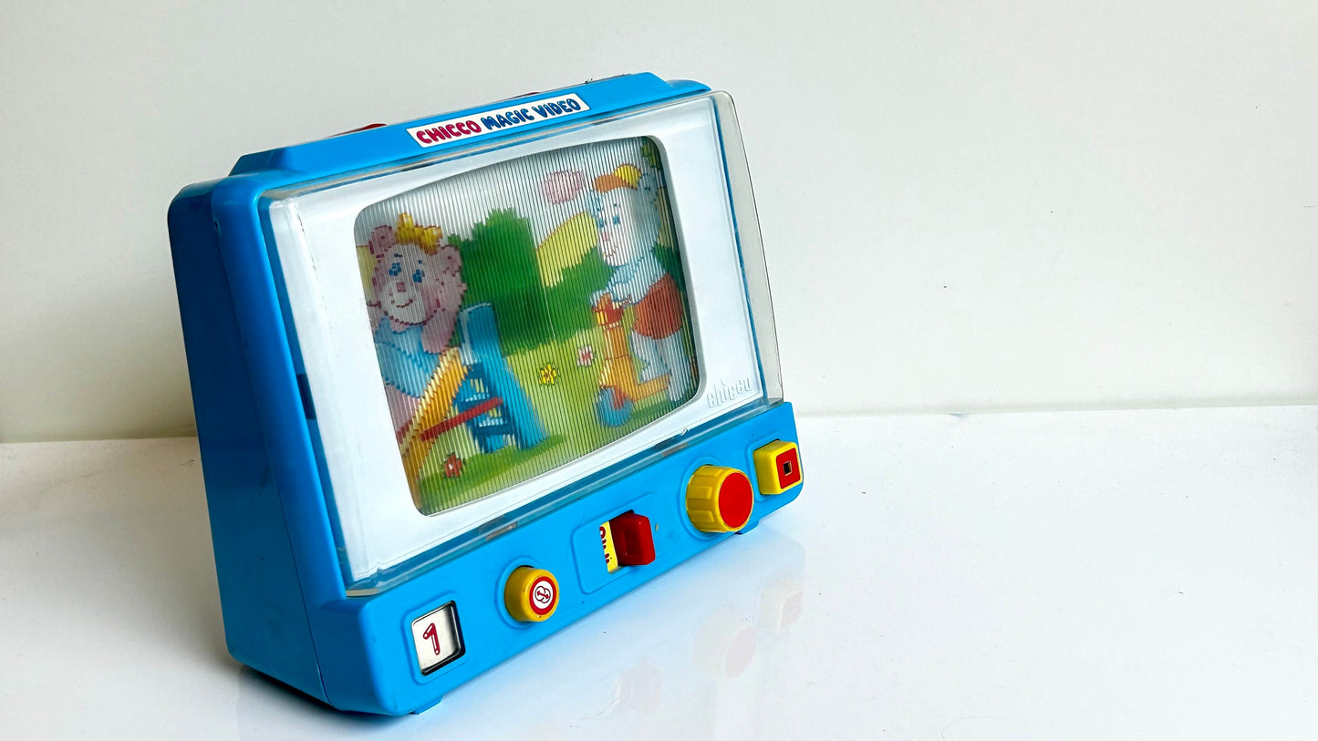 Chicco Magic Video · TV juguete lenticular 80s
