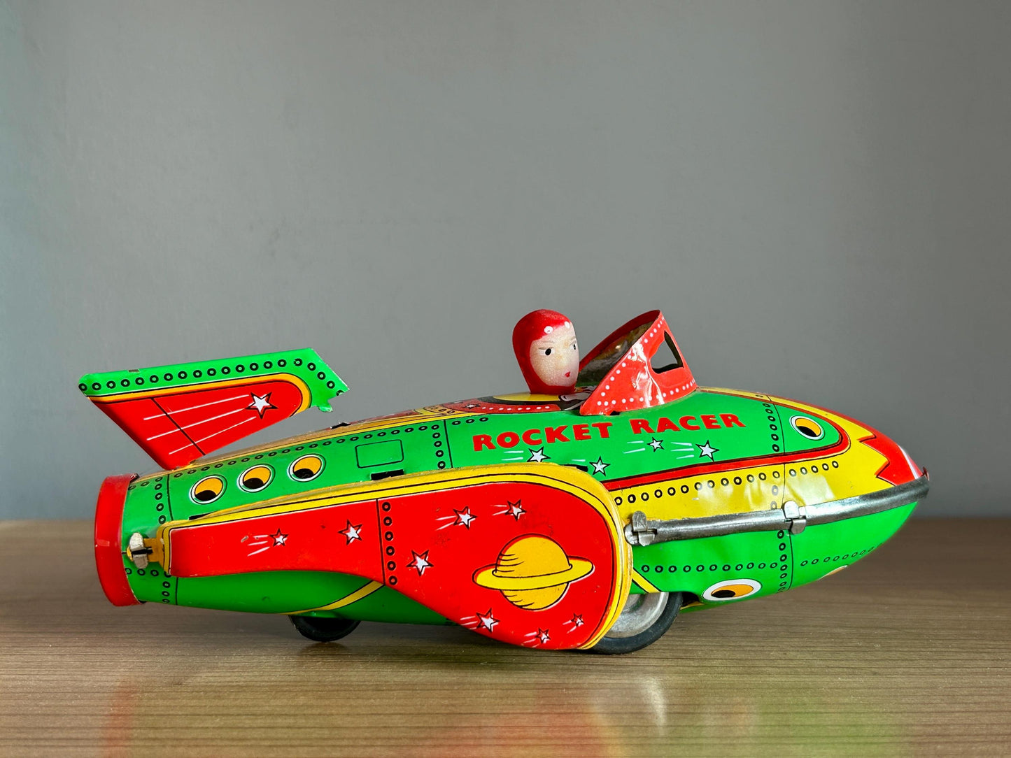Rocket Racer · Cohete hojalata a fricción