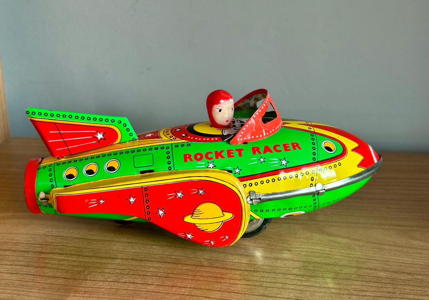 Rocket Racer · Cohete hojalata a fricción