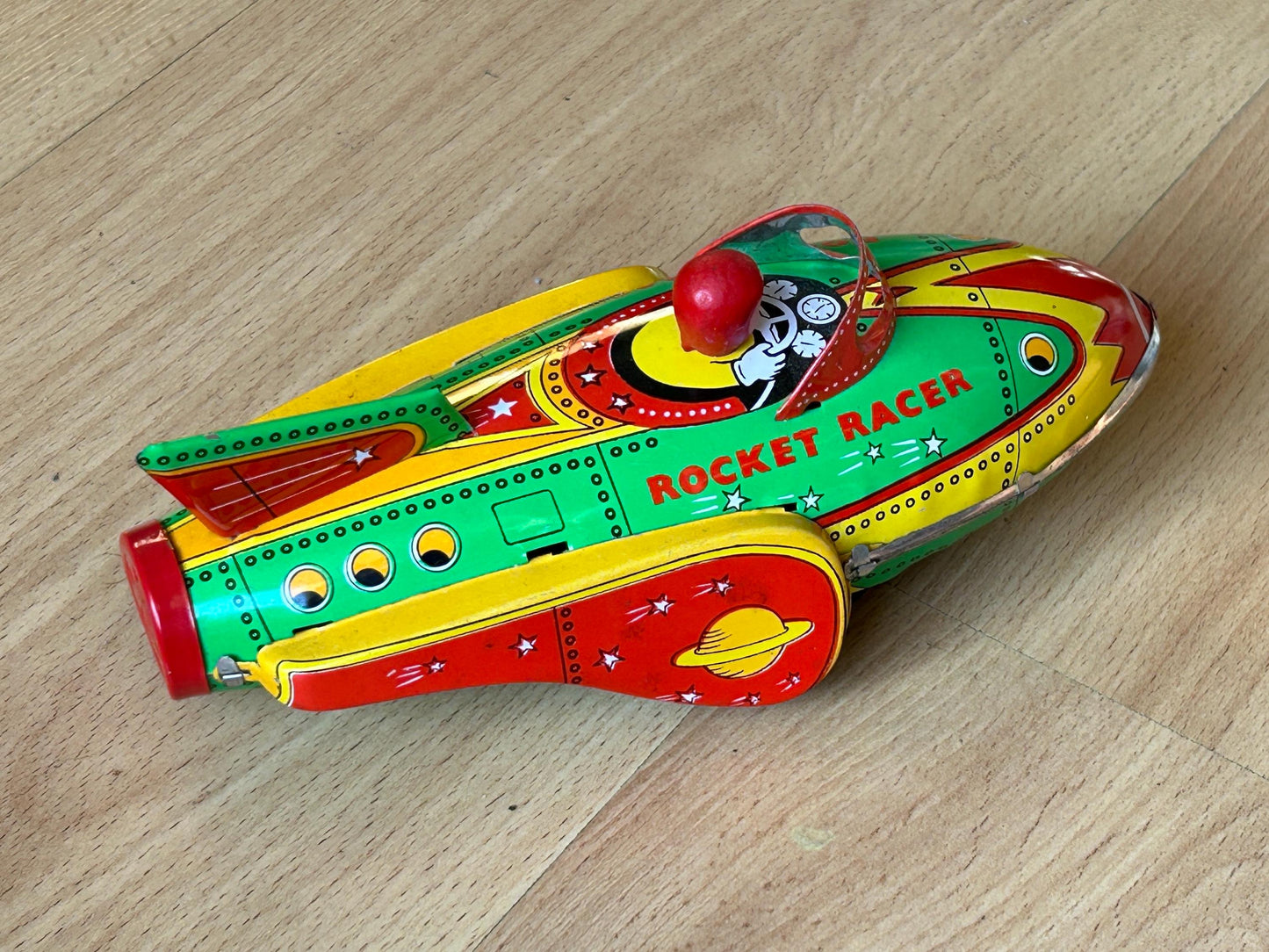Rocket Racer · Cohete hojalata a fricción