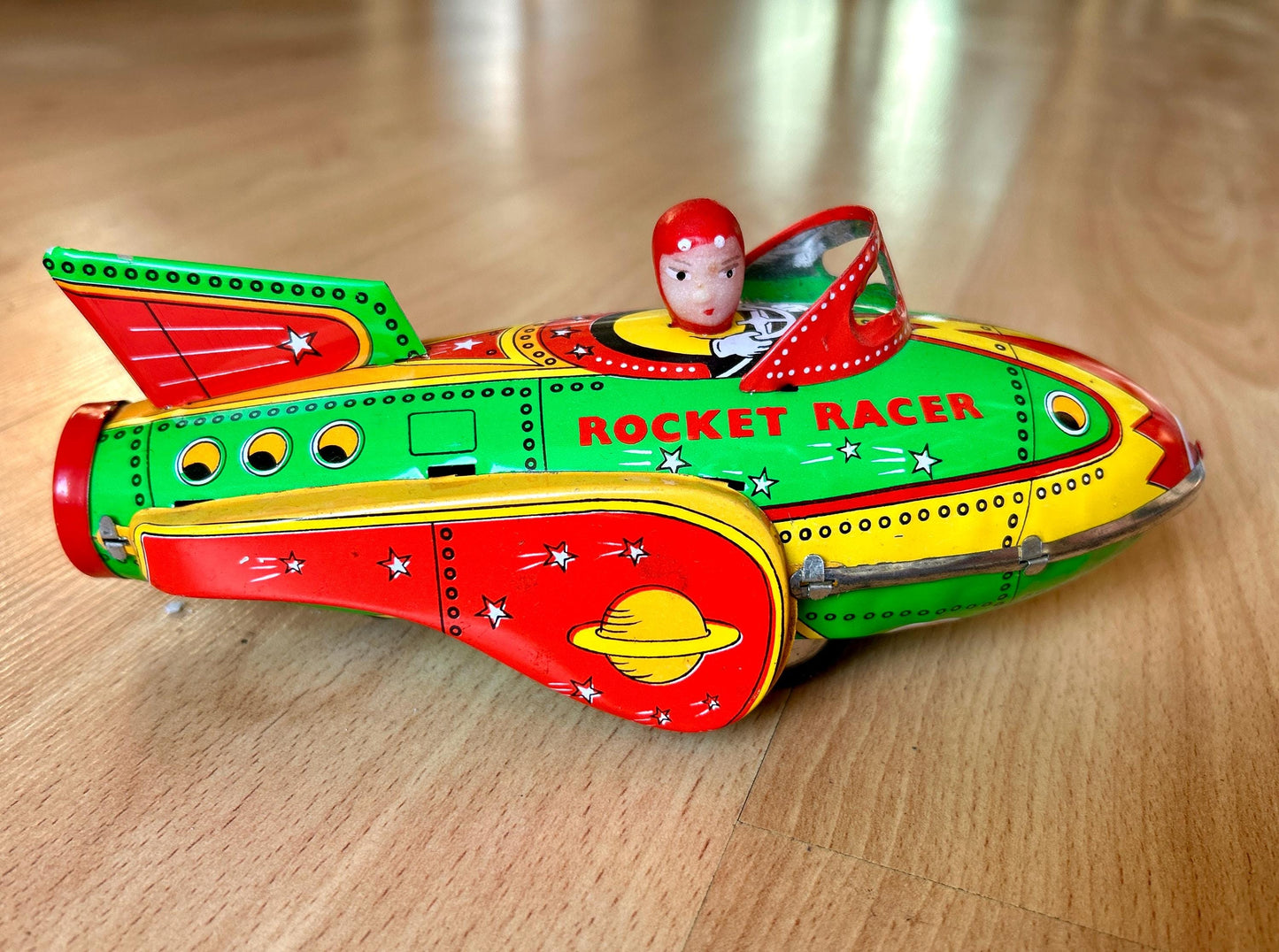 Rocket Racer · Cohete hojalata a fricción