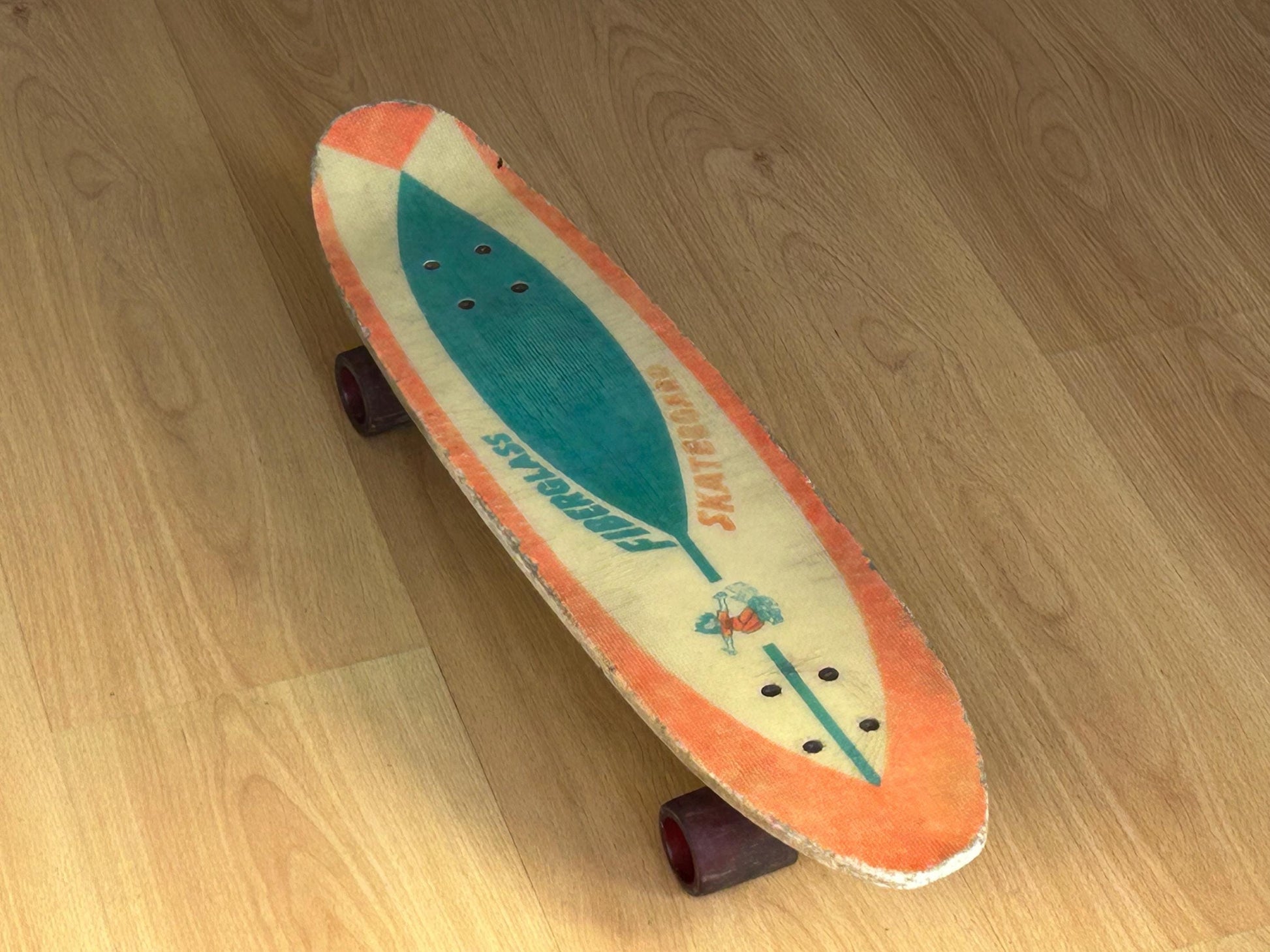 Skateboard vintage fibra de vidrio años 70s monopatin, Fiber Glass Skateboard