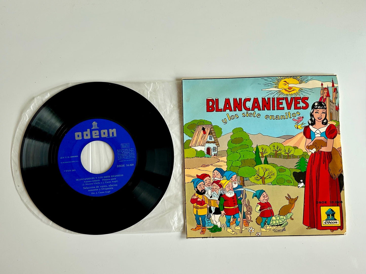 Vinilo Blancanieves · 45 RPM Odeón 1954