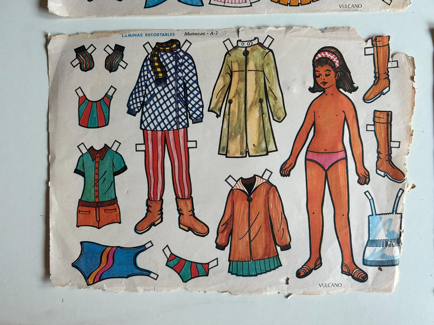Láminas recortables Vulcano · Muñecas años 70s