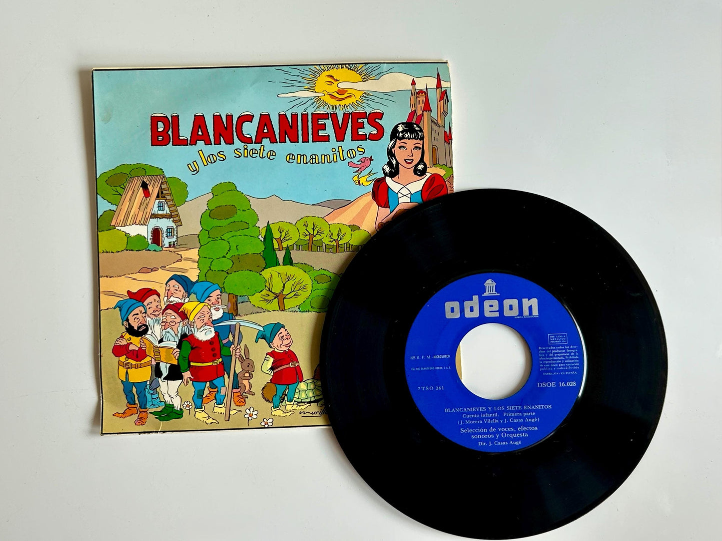 Vinilo Blancanieves · 45 RPM Odeón 1954