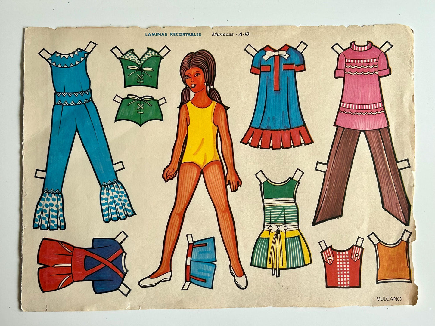 Láminas recortables Vulcano · Muñecas años 70s