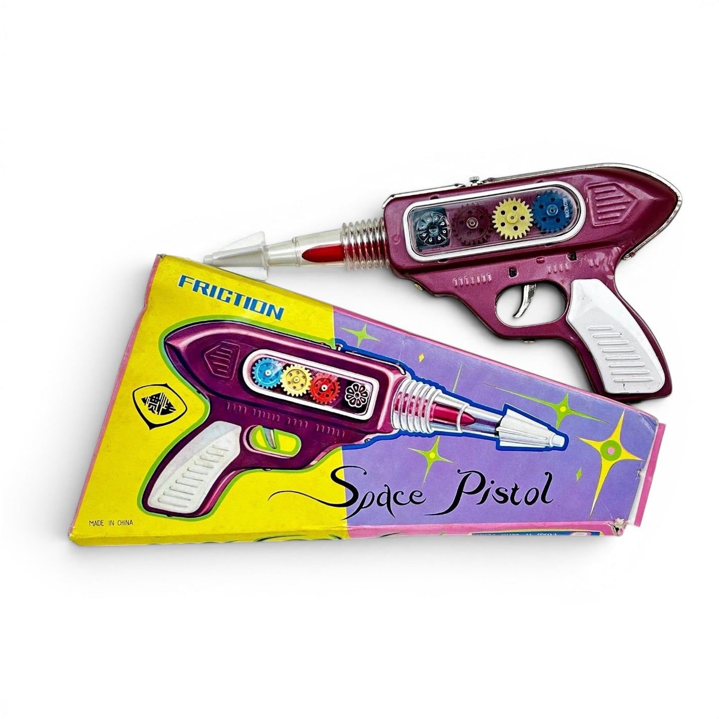 Pistola espacial hojalata · Fricción años 70s