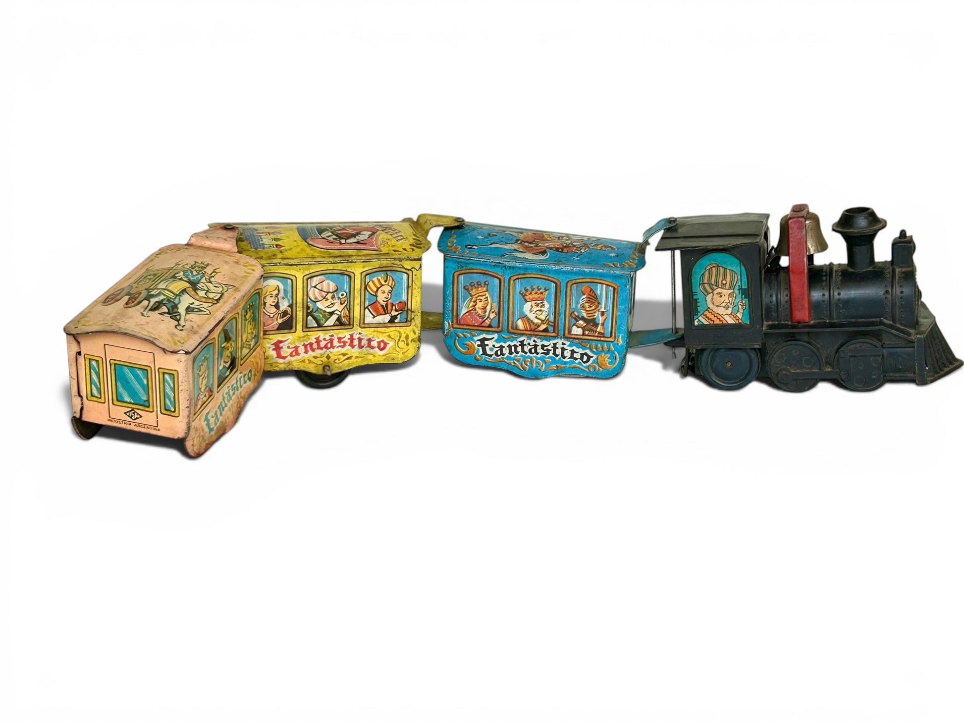 Tren Fantástico a cuerda vintage – Halcón Argentina – hojalata y plástico – juguete retro colección años 60/70