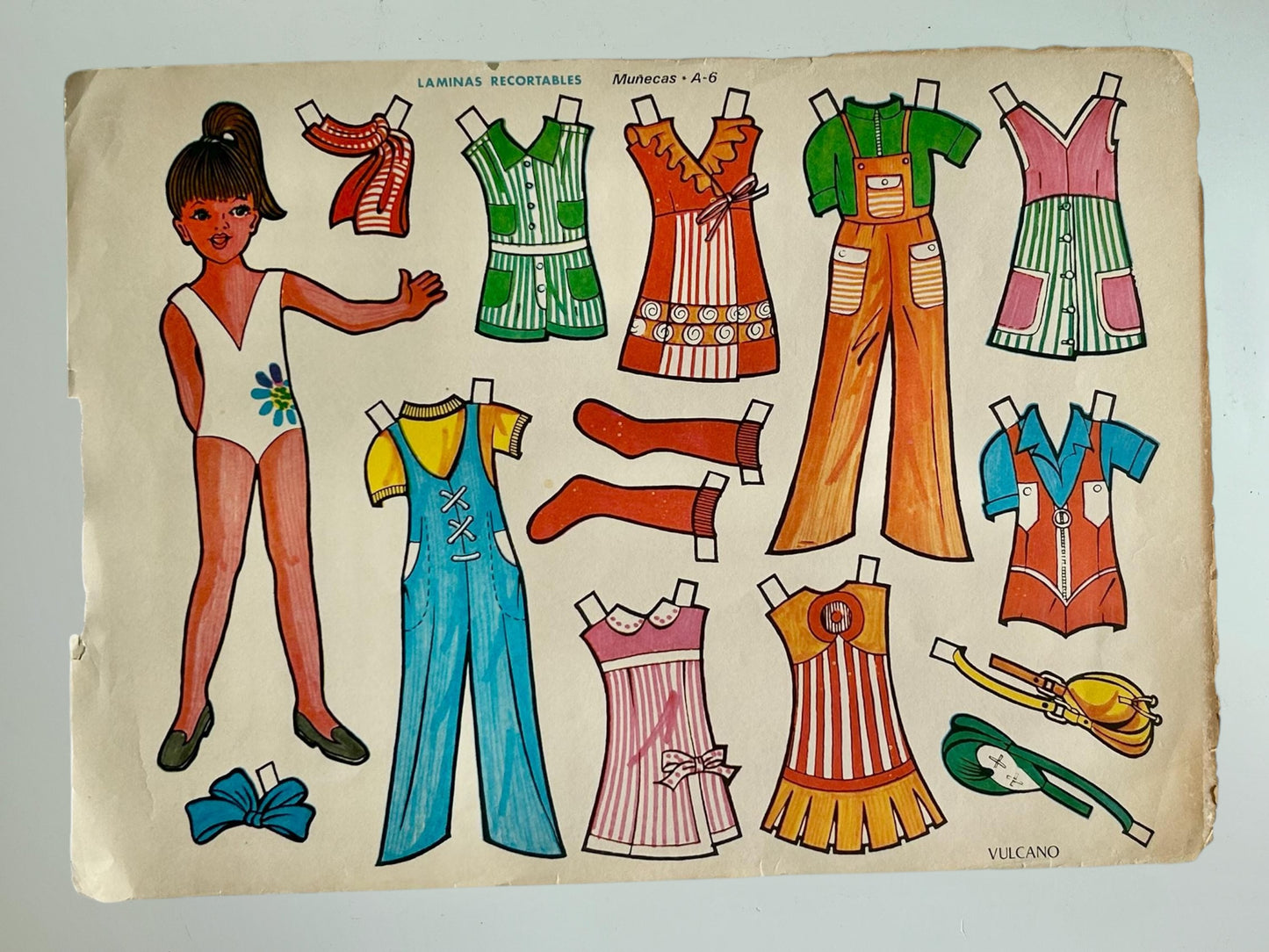 Láminas recortables Vulcano · Muñecas años 70s