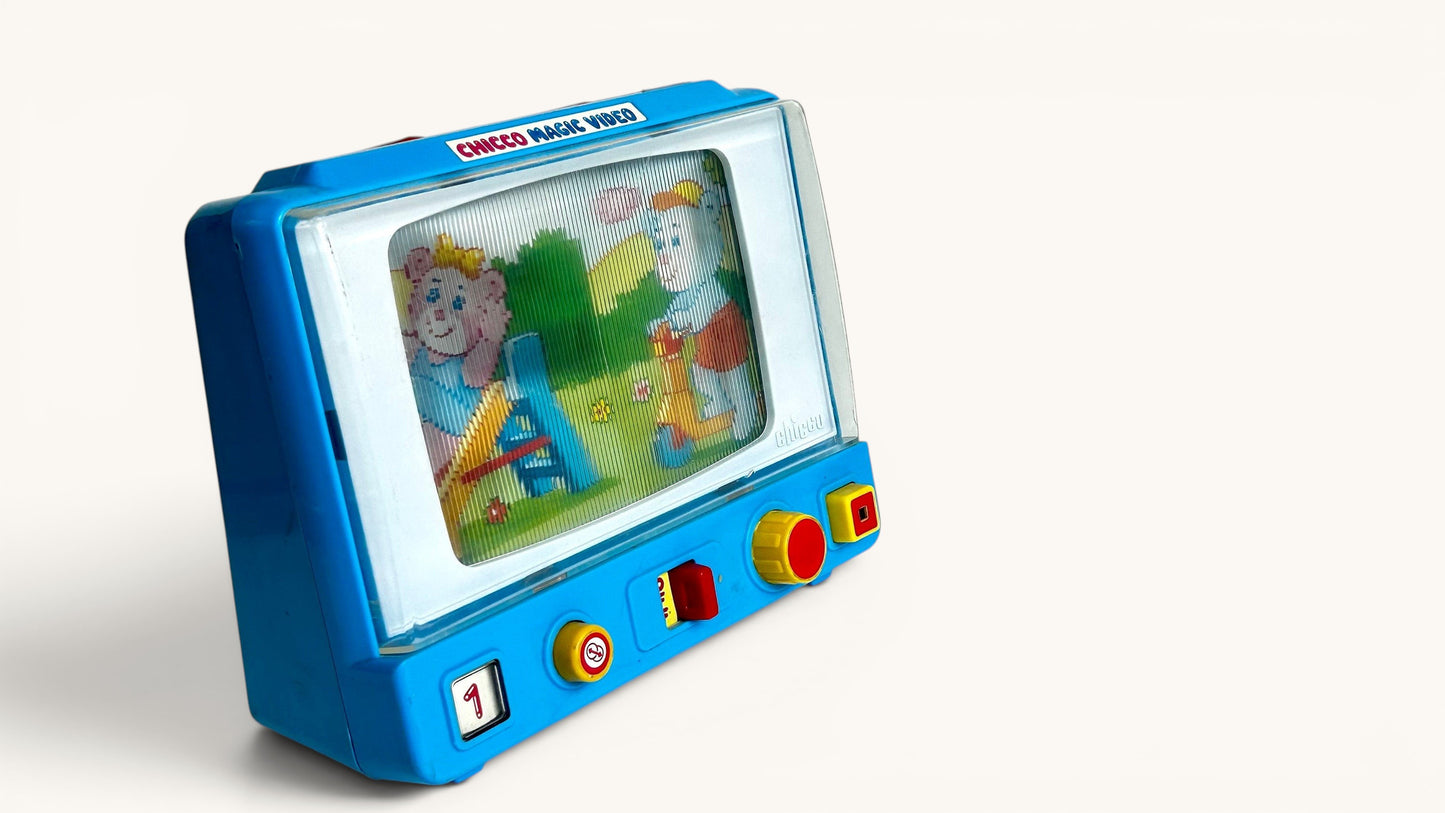 Chicco Magic Video · TV juguete lenticular 80s