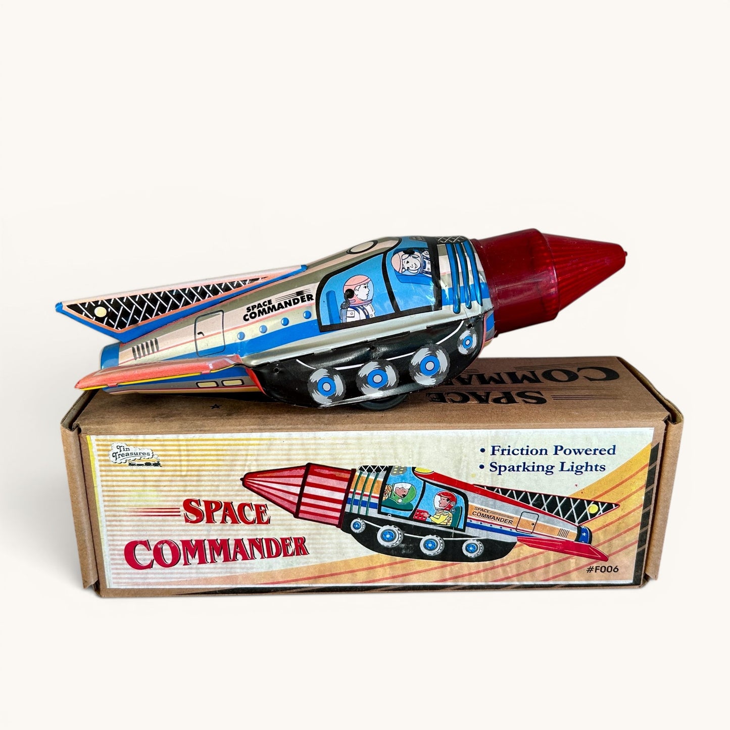 Space Commander · Cohete hojalata a fricción
