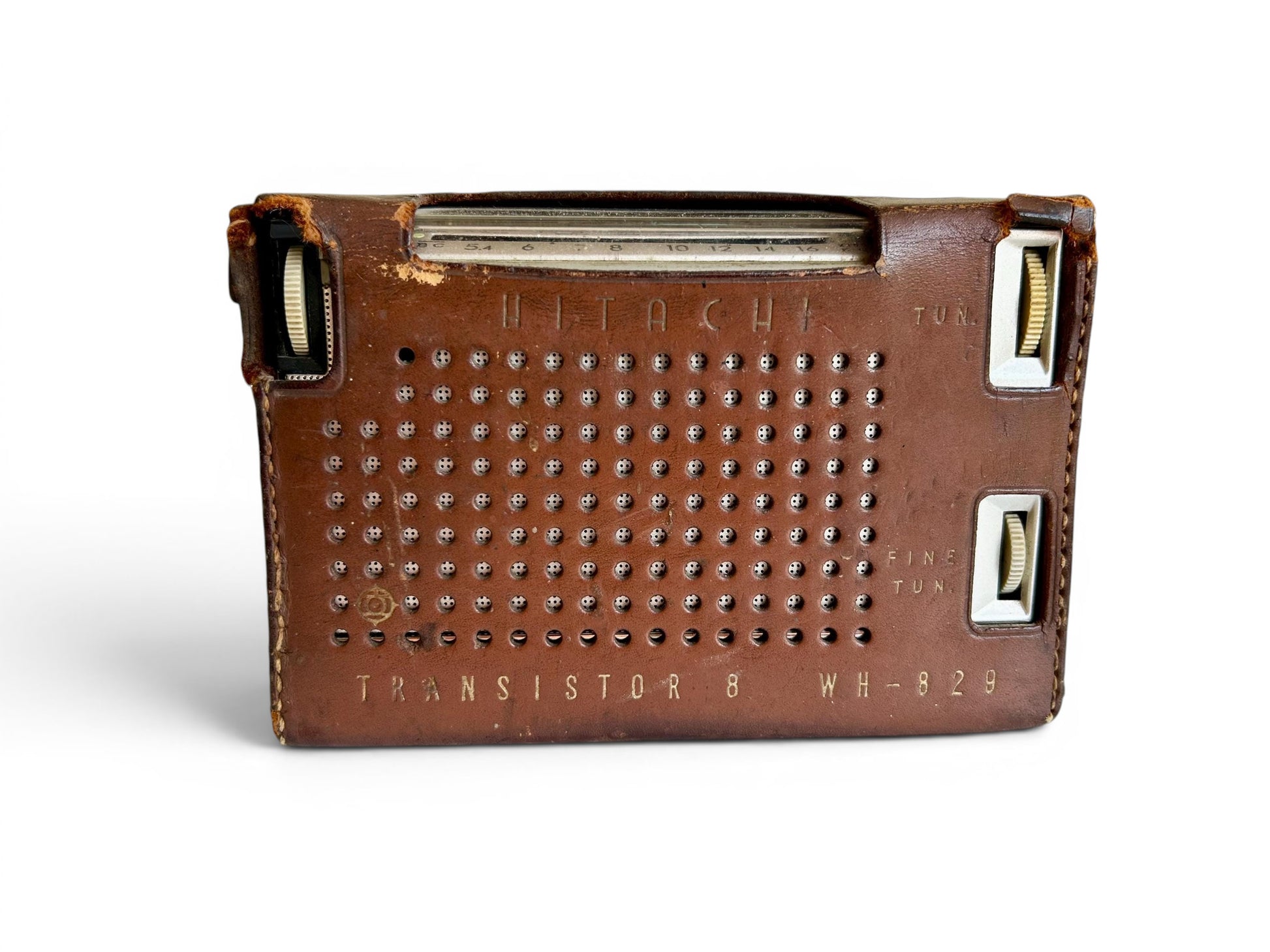 Radio vintage Hitachi Transistor 8 WH-829 con funda original – Funcionando – Años 60 Japón