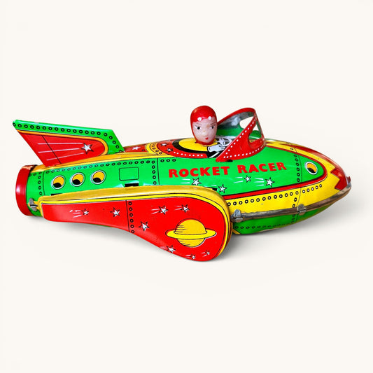 Rocket Racer · Cohete hojalata a fricción