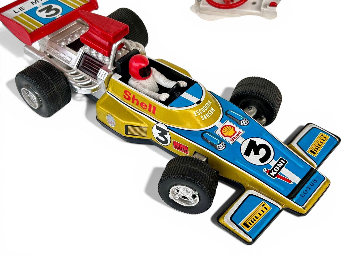 Lotus F1 hojalata con mando · Ideal España 70s