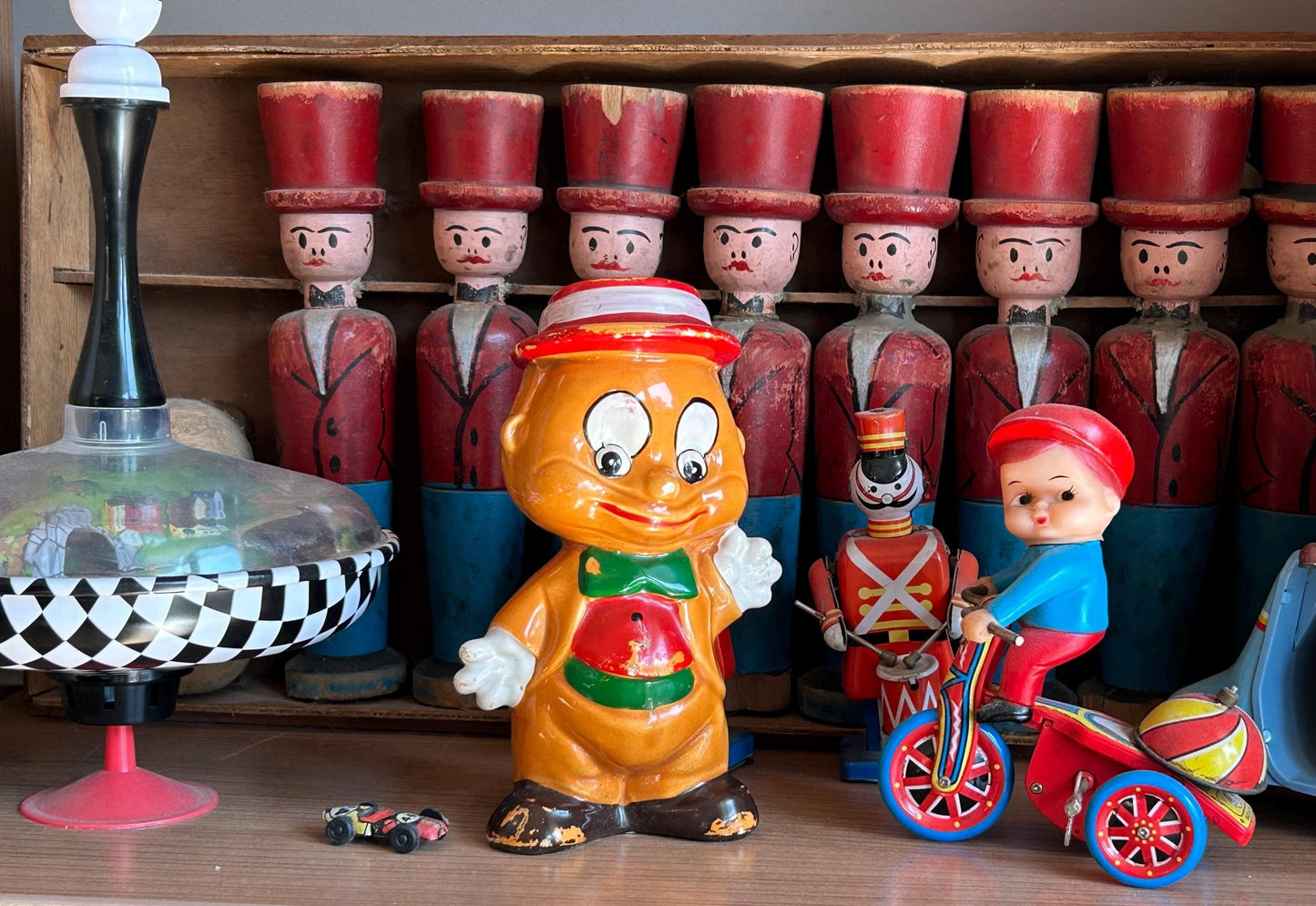 Hucha cerámica muñeco con sombrero · Años 60s