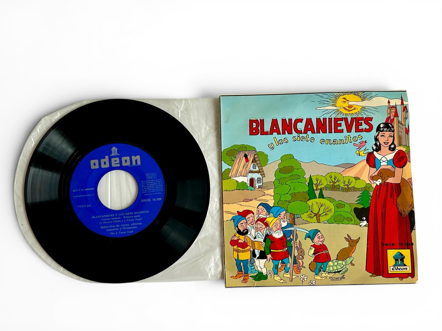 Vinilo Blancanieves · 45 RPM Odeón 1954