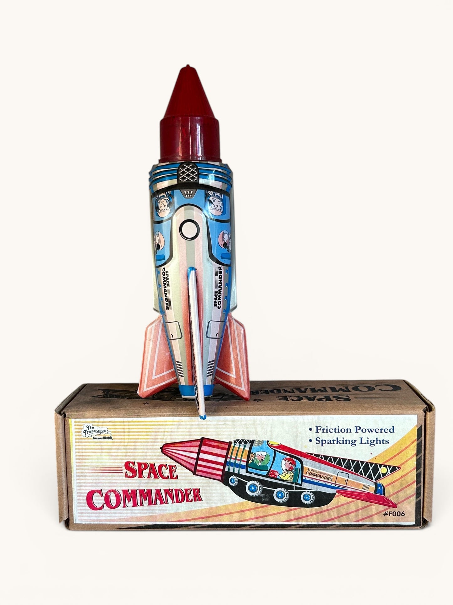 Space Commander · Cohete hojalata a fricción
