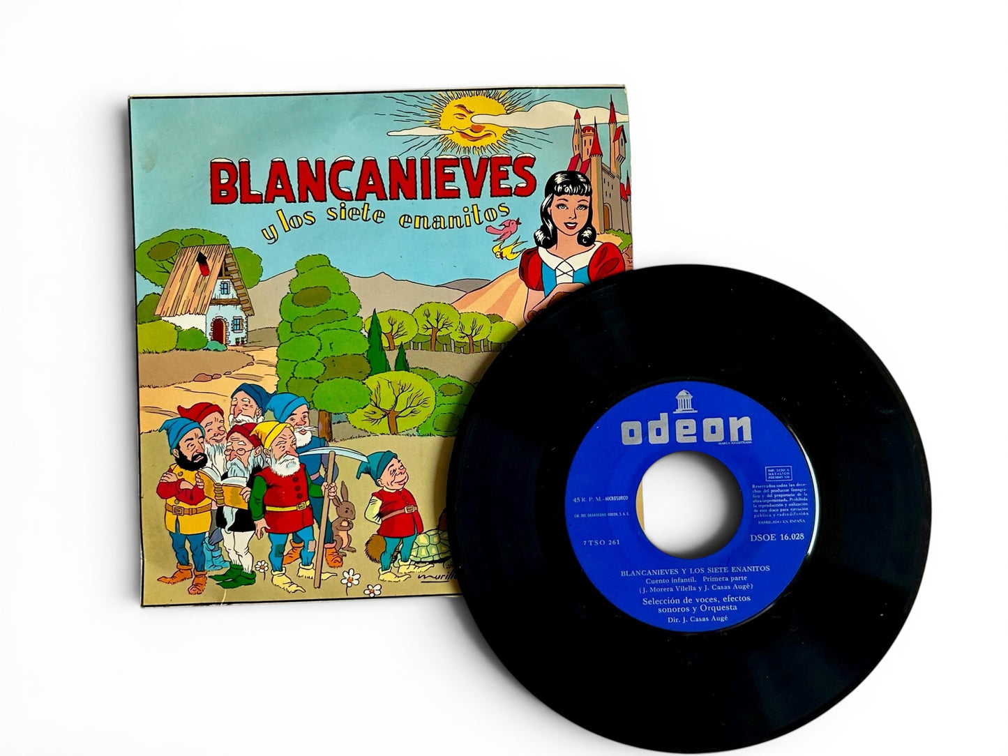 Vinilo Blancanieves · 45 RPM Odeón 1954