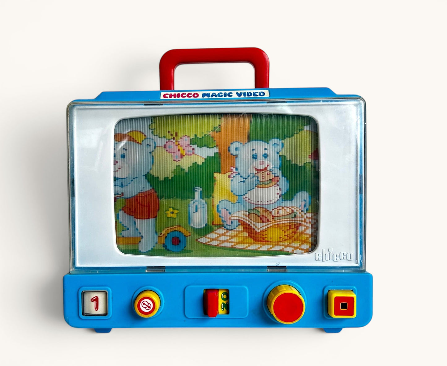 Chicco Magic Video · TV juguete lenticular 80s