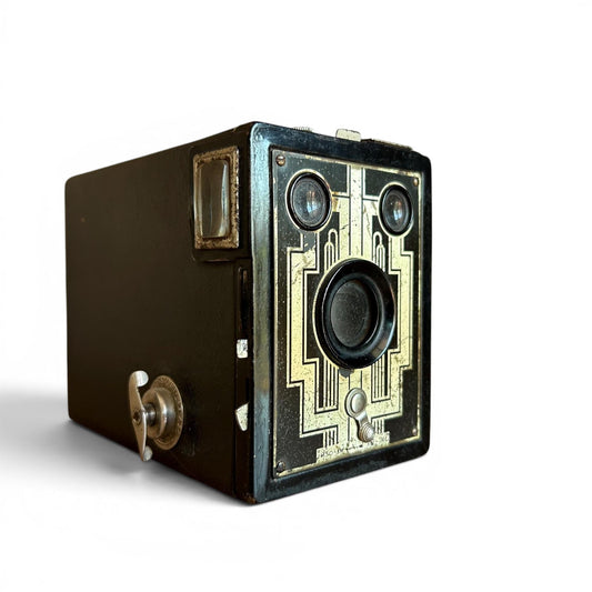 Cámara Kodak Six‑20 Brownie – Caja Art Decó – Años 40s – para Film 620